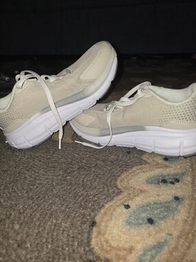 RBX Light Cream Knit Platform Sneakers
